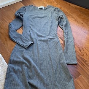 Women’s body con grey cotton dress